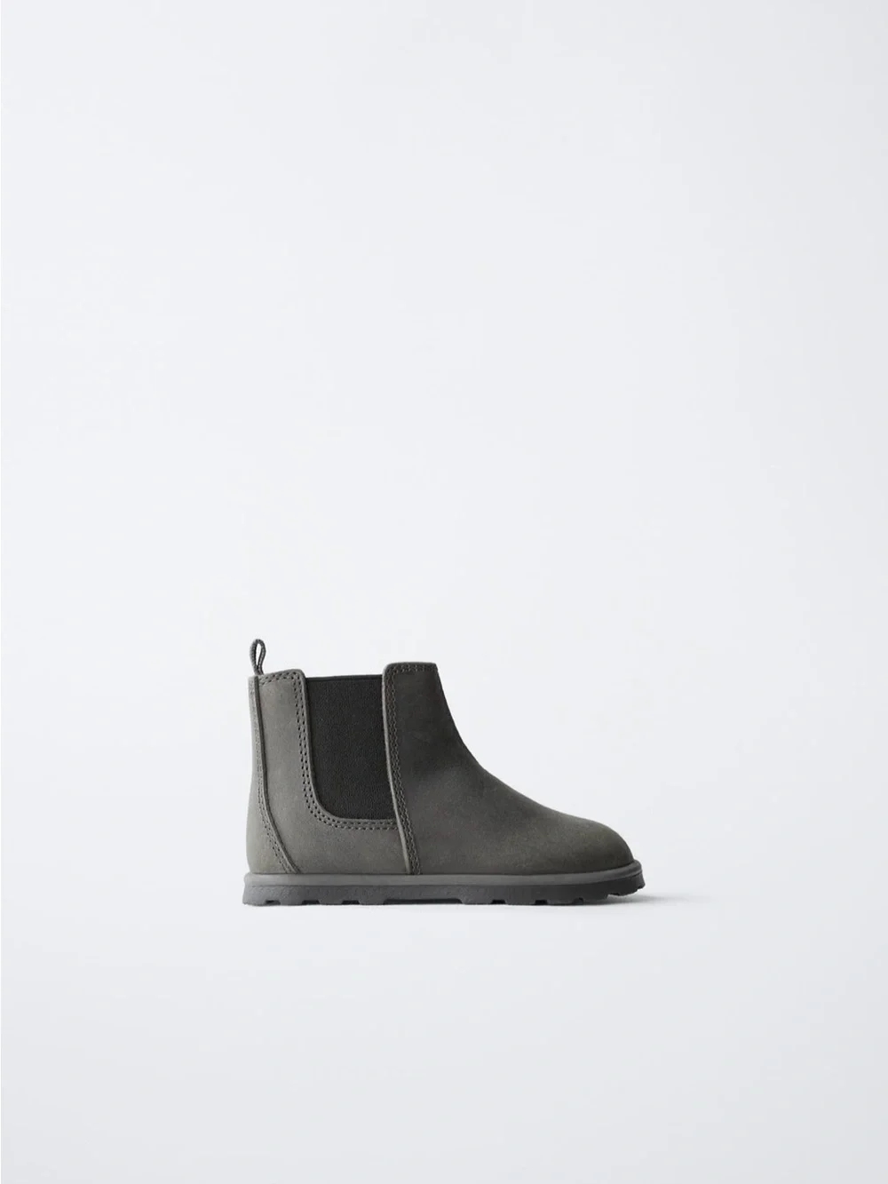 ZARA Leather Barefoot Boots - Anthracite Grey